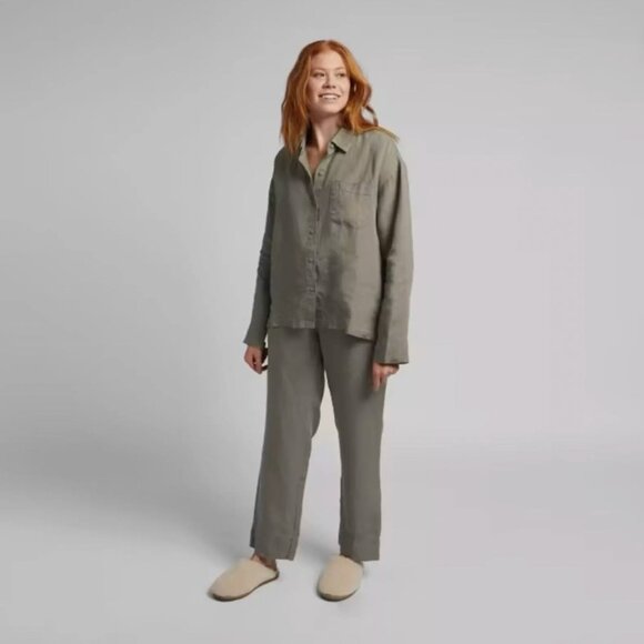 Parachute Women’s Linen Button Down XL - Moss NWT - Picture 1 of 3